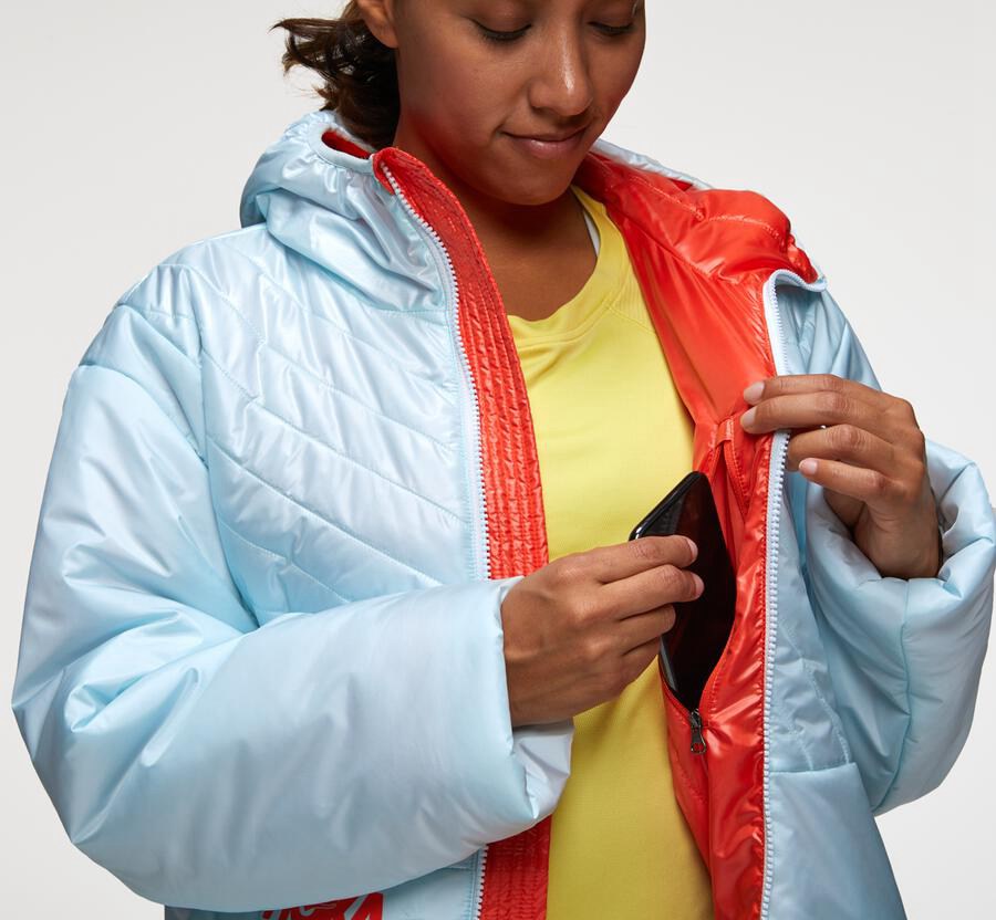 Hoka One One Jackets Womens Blue - Puffy - 02954HFIA